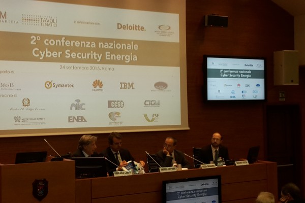 Da sinistra G. Caroti Terna, A. Chittaro SNAM, Diego Gavagni, Massimo Rocca ENEL